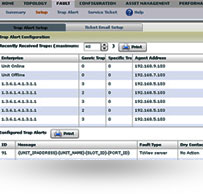 TCView Fault Management screen