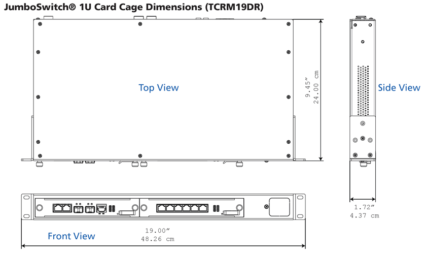 TCRM19DR - 1U JumboSwitch Card Cage