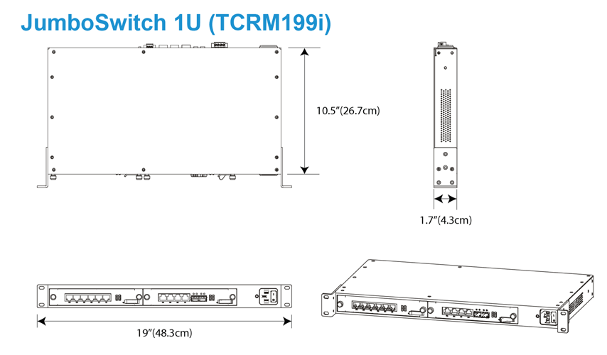 TCRM199i - 1U JumboSwitch Standalone Chassis