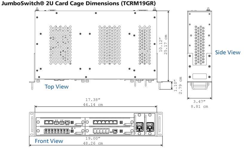 TCRM19GR - 2U JumboSwitch Card Cage