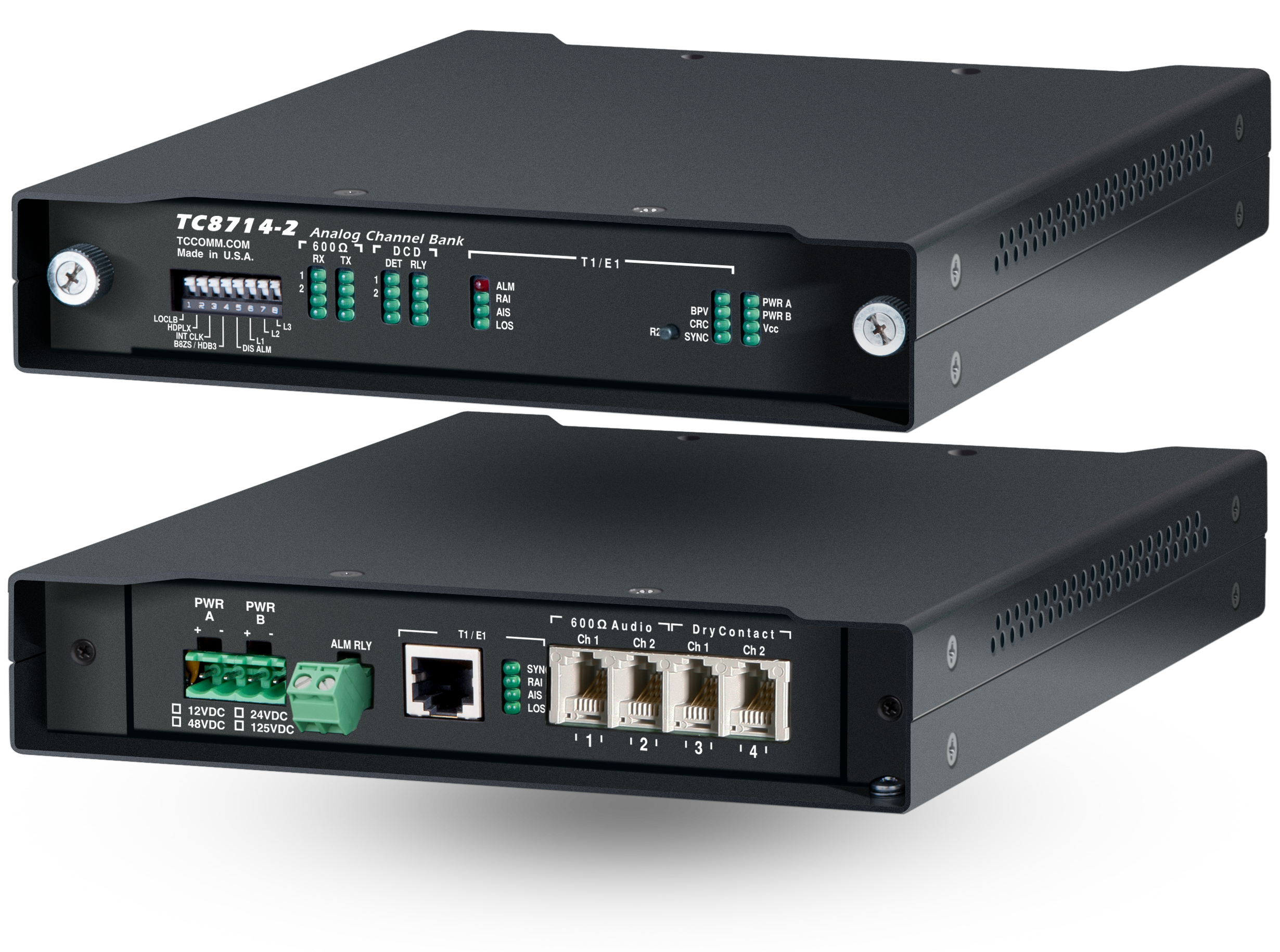 TC8714-2 2 Channel 4-wire E&M Gateway Channel Bank