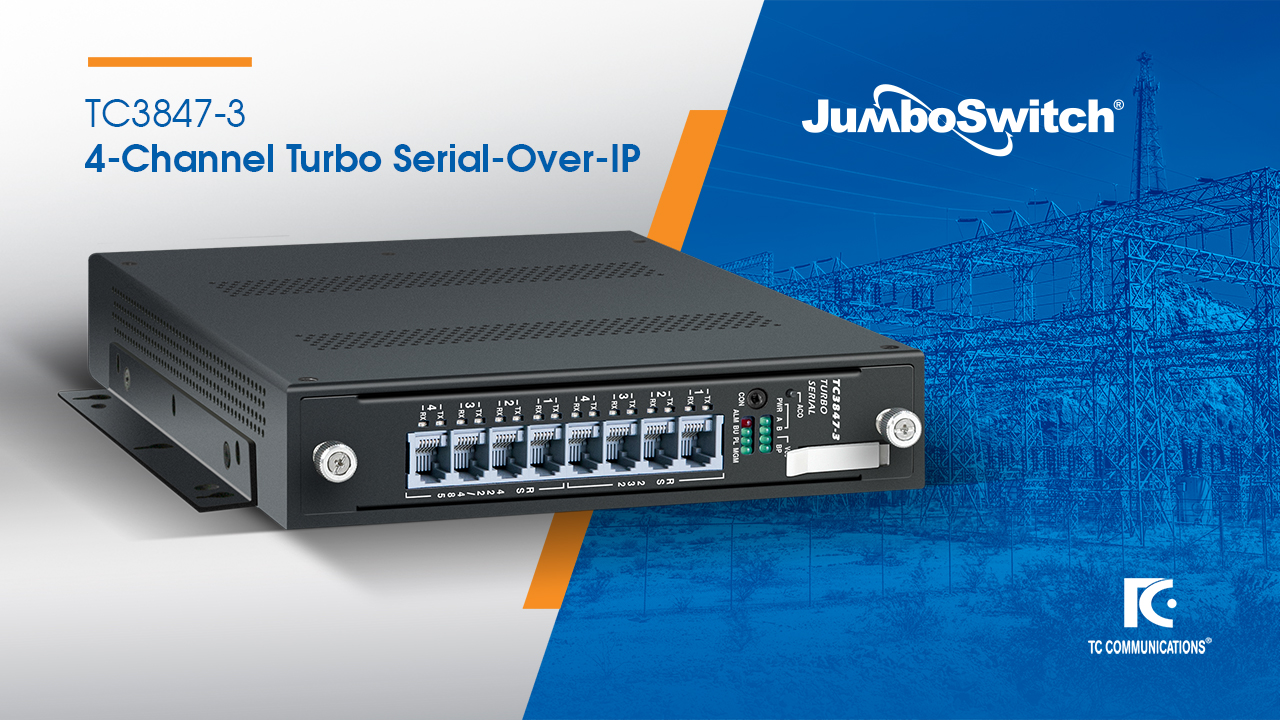 4-Ch. Turbo Serial-Over-IP - TC3847-3 - TC Communications